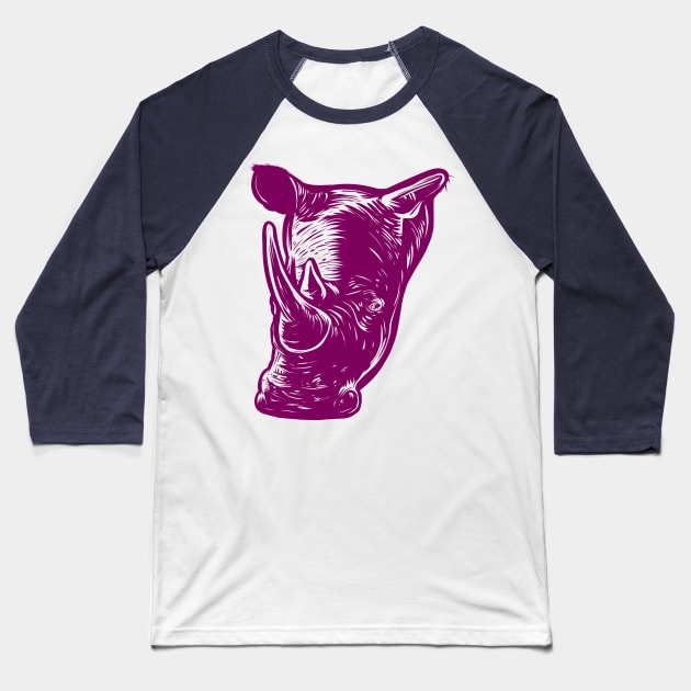 Rhino Baseball T-Shirt by PaybackPenguin